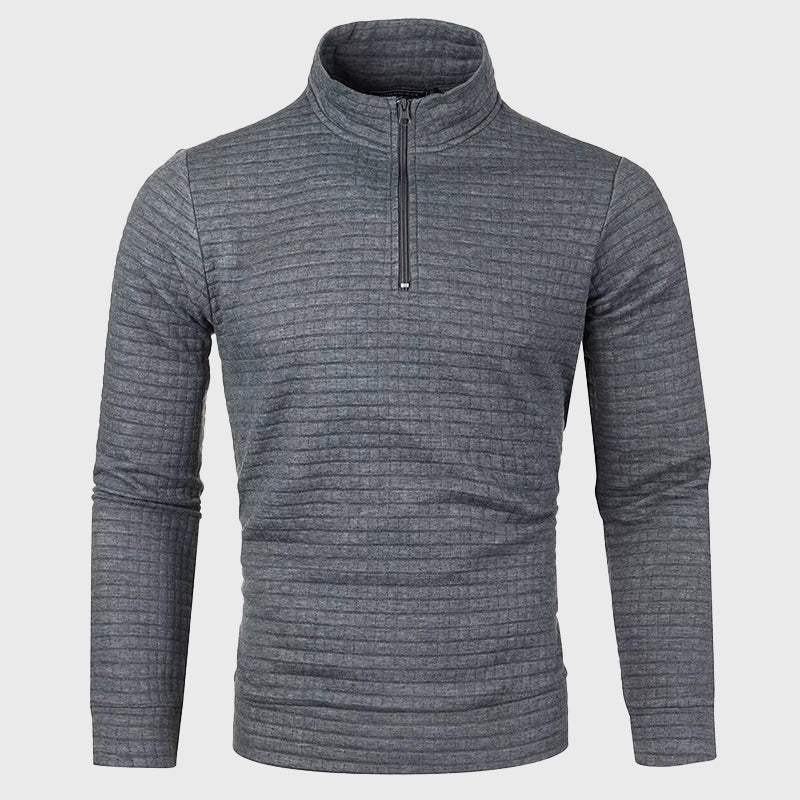 Gianni Mock-Neck Quarter-Zip Sweater - Regular Fit | Mokum Alef