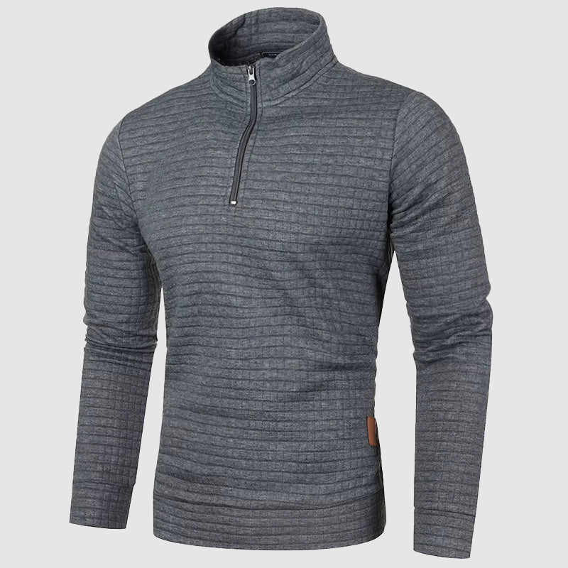 Gianni Mock-Neck Quarter-Zip Sweater - Regular Fit | Mokum Alef