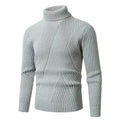 Milan Ribbed Turtleneck – men's slim fit rib-knit turtleneck sweater with long sleeves in wool look