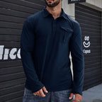 Harbor Henley Shirt – Polo de manga larga de algodón | Ámsterdam