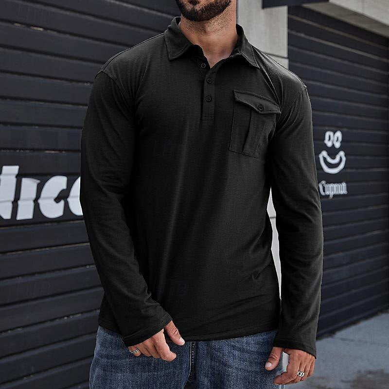 Harbor Henley Shirt – Polo de manga larga de algodón | Ámsterdam
