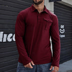 Harbor Henley Shirt – Polo de manga larga de algodón | Ámsterdam