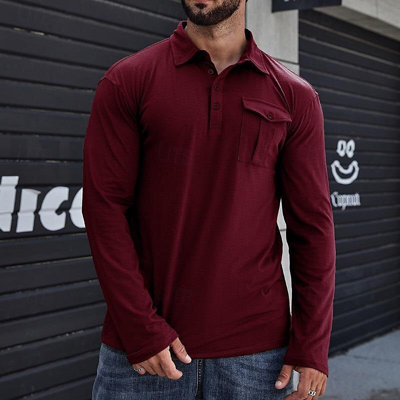 Harbor Henley Shirt – Polo de manga larga de algodón | Ámsterdam
