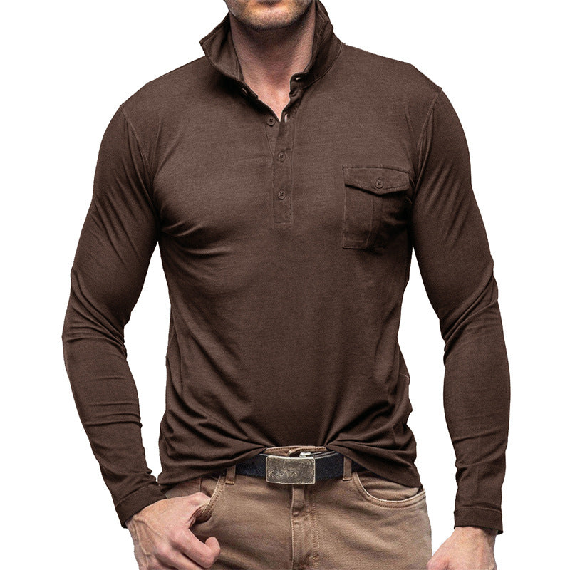 Harbor Henley Shirt – Polo de manga larga de algodón | Ámsterdam