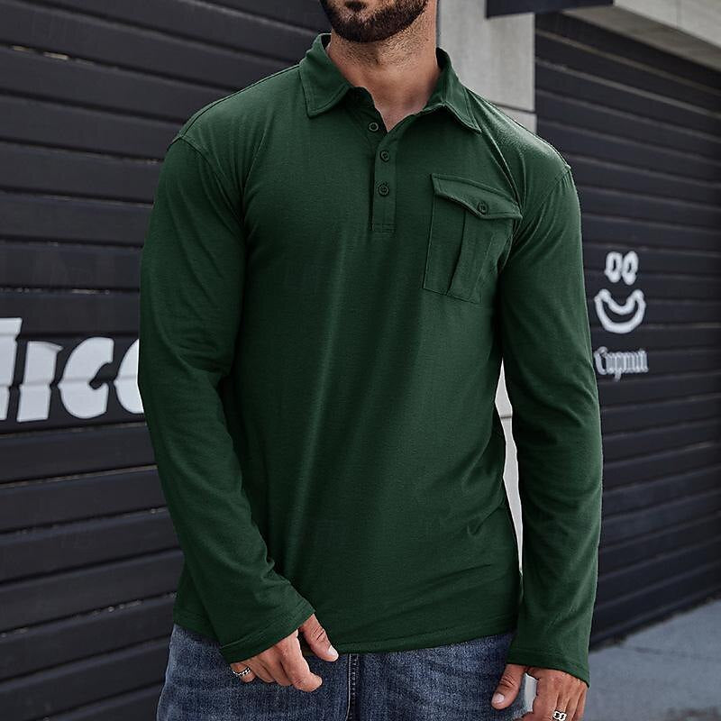 Harbor Henley Shirt – Polo de manga larga de algodón | Ámsterdam