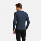 Ribbed Long Sleeve Shirt Heren – Zacht & Slim Fit Casual Shirt
