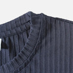 Ribbed Long Sleeve Shirt Heren – Zacht & Slim Fit Casual Shirt