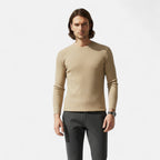 Ribbed Long Sleeve Shirt Heren – Zacht & Slim Fit Casual Shirt