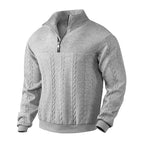 Orin Strickpullover mit Viertelreißverschluss | Herrenpullover – Fein gestrickt, bequem und moderner Look