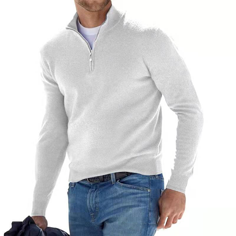 Crestwood Half-Zip Pullover voor Heren – Gebreide Trui met Opstaande Kraag