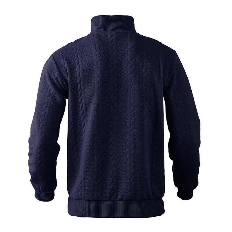 Orin Strickpullover mit Viertelreißverschluss | Herrenpullover – Fein gestrickt, bequem und moderner Look
