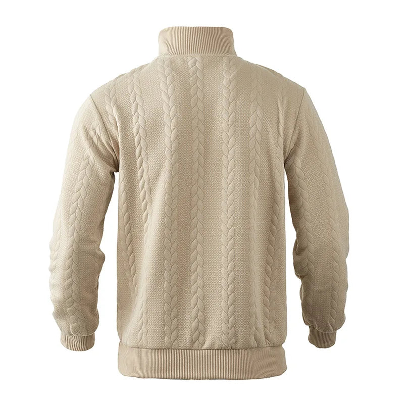 Orin Strickpullover mit Viertelreißverschluss | Herrenpullover – Fein gestrickt, bequem und moderner Look