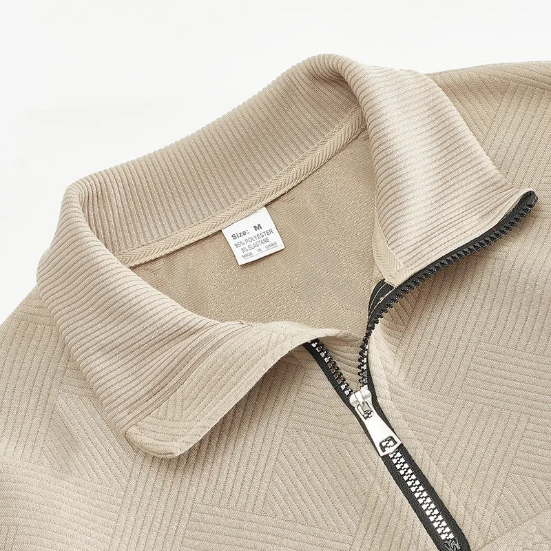 Orin Strickpullover mit Viertelreißverschluss | Herrenpullover – Fein gestrickt, bequem und moderner Look