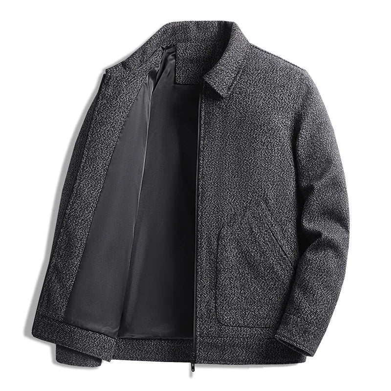 Dario Wool Collared Jacket - Relaxed Fit | Mokum Alef