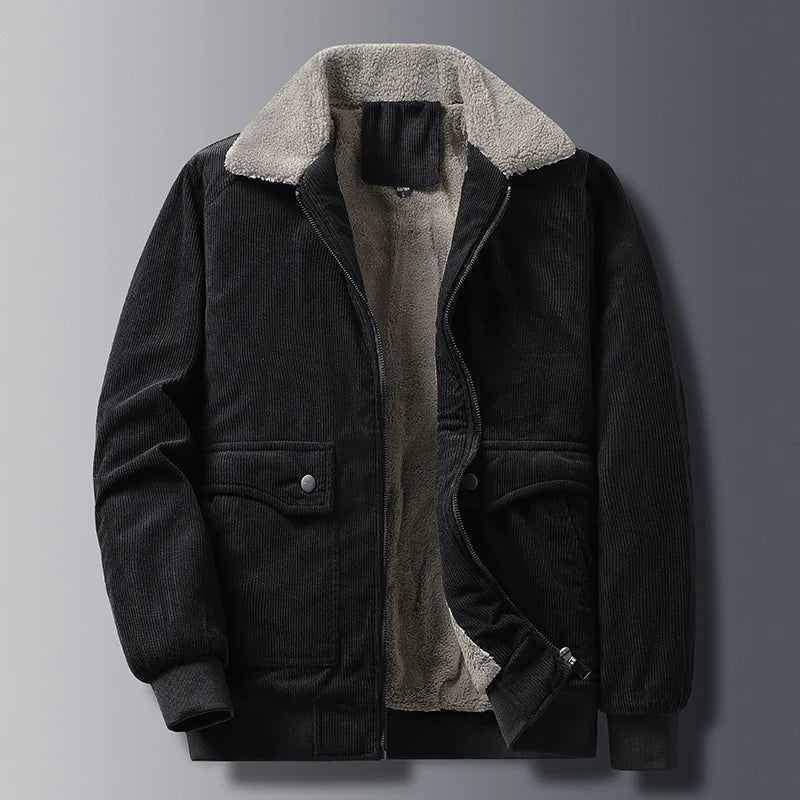 Jachetă bomber relaxată Valentino – Jachetă bomber cu guler polar | Mokum Alef