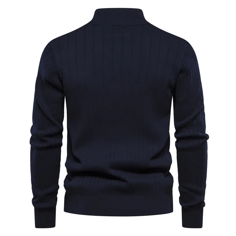 Tricot Reno Quarter Zip | Pull à quart de zip pour hommes – Coupe ajustée, texture côtelée et ajustement confortable