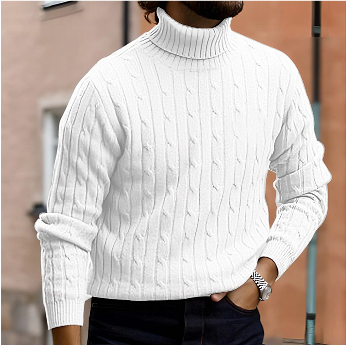 Torino Luxus-Strick-Rollkragenpullover – Eleganter Herren-Rollkragenpullover | Mokum Alef