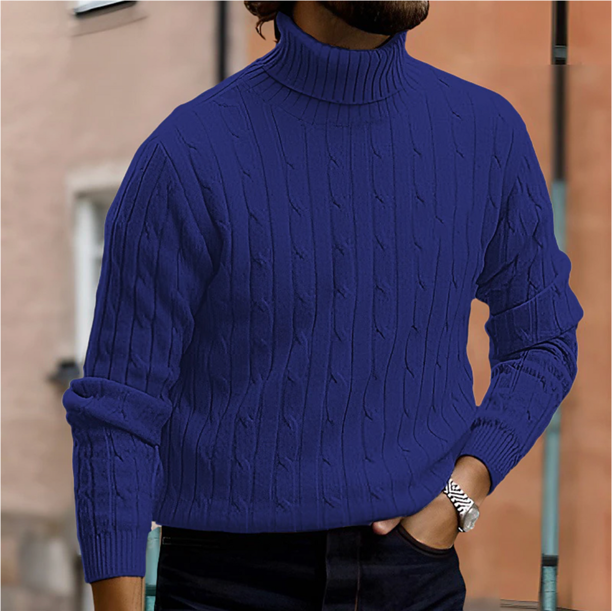 Torino Luxus-Strick-Rollkragenpullover – Eleganter Herren-Rollkragenpullover | Mokum Alef