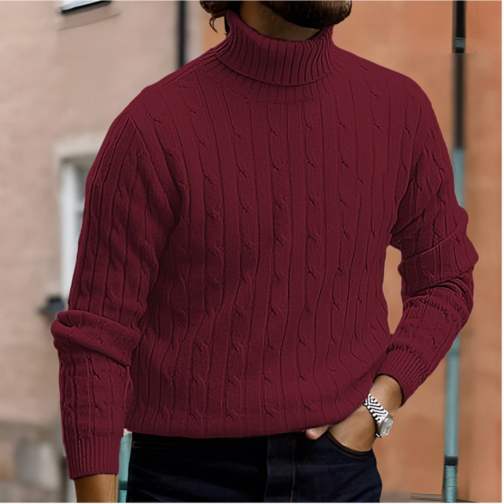 Torino Luxus-Strick-Rollkragenpullover – Eleganter Herren-Rollkragenpullover | Mokum Alef