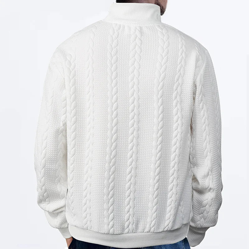 Orin Strickpullover mit Viertelreißverschluss | Herrenpullover – Fein gestrickt, bequem und moderner Look