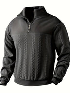 Retro Quarter Zip Herren – Lässiger und bequemer Pullover