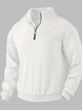Retro Quarter Zip Herren – Lässiger und bequemer Pullover