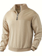 Retro Quarter Zip Herren – Lässiger und bequemer Pullover