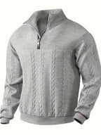 Retro Quarter Zip Herren – Lässiger und bequemer Pullover