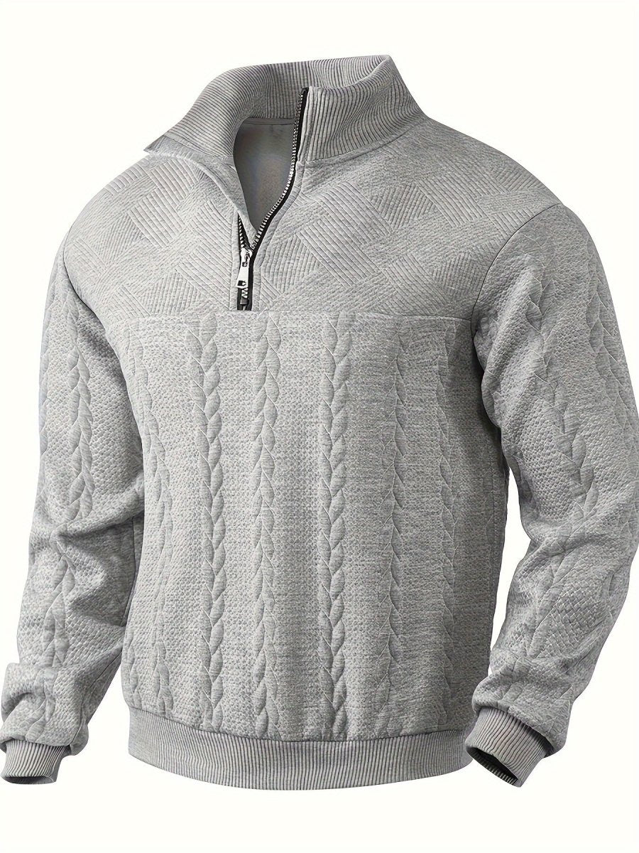Retro Quarter Zip Herren – Lässiger und bequemer Pullover