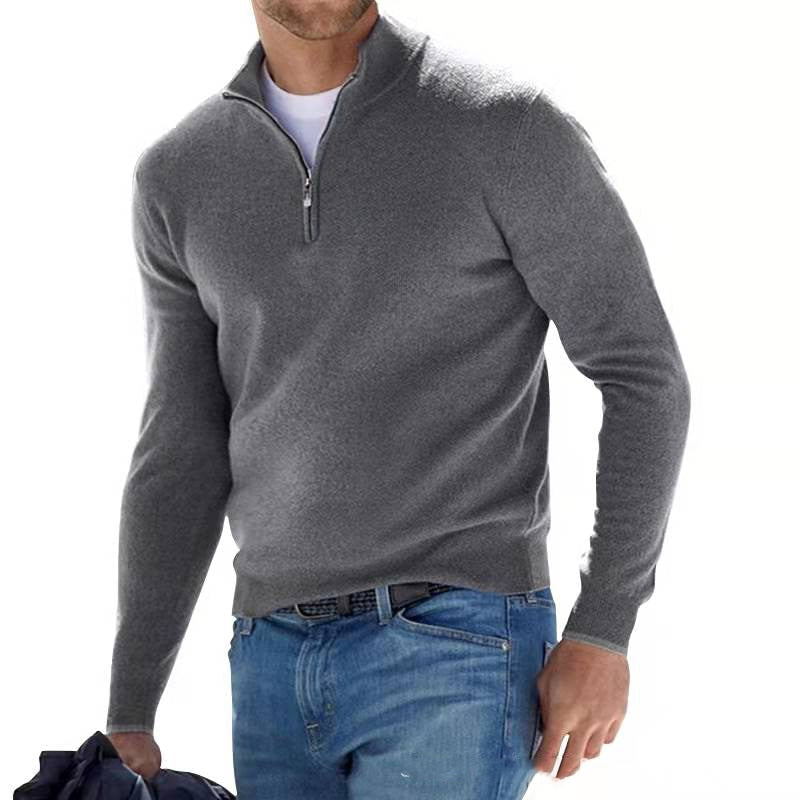 Crestwood Half-Zip Pullover voor Heren – Gebreide Trui met Opstaande Kraag