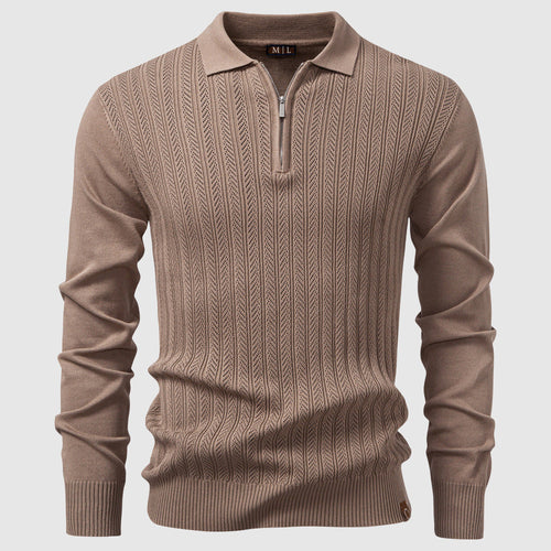 alessio quarter-zip polo sweater heren – mokum amsterdam™