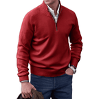 Pull zippé en cachemire élégant – Pull luxueux et chaud avec fermeture éclair