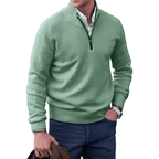 Pull zippé en cachemire élégant – Pull luxueux et chaud avec fermeture éclair
