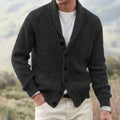 Eldon Shawl Collar Cardigan | Men's Wool Cardigan - Fitted Fit & Button Closure