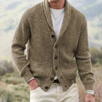 Eldon Shawl Collar Cardigan | Men's Wool Cardigan - Fitted Fit & Button Closure