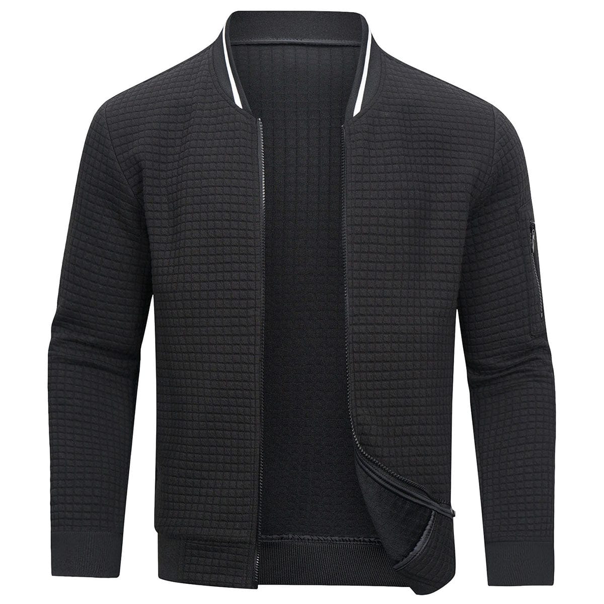 dante grid bomber jacket heren zwart – mokum alef