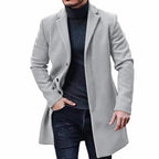 Vercaro Wool Coat – men's wool mix coat, tailored fit and knee-length smart-casual coat