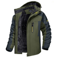 Polar Outdoor Jacket – heren outdoor jas, waterafstotend en winddicht met fleecevoering en afneembare capuchon