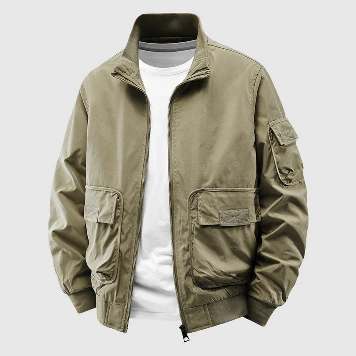 Santino Relaxed Bomber Jacket - Stand-Up Collar | Mokum Alef
