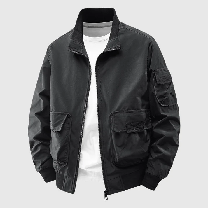 Santino Relaxed Bomber Jacket - Stand-Up Collar | Mokum Alef