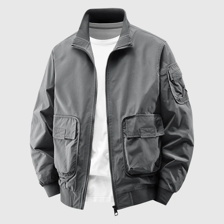 Santino Relaxed Bomber Jacket - Stand-Up Collar | Mokum Alef
