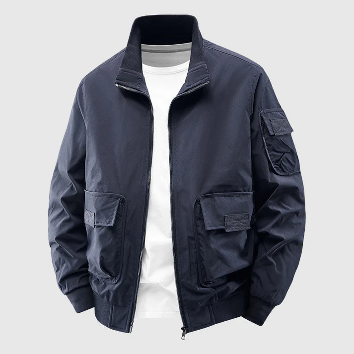 Santino Relaxed Bomber Jacket - Stand-Up Collar | Mokum Alef