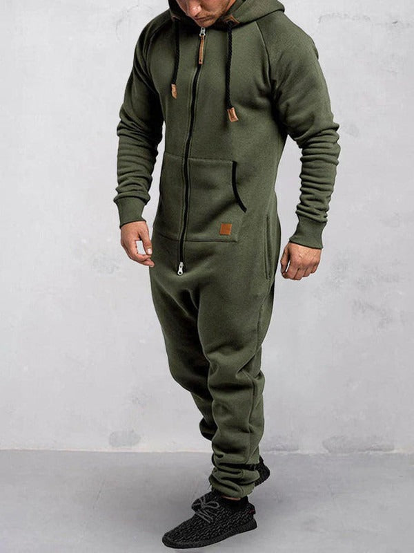 Fleece jumpsuit til mænd – varm og behagelig heldragt