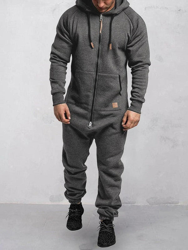 Fleece jumpsuit til mænd – varm og behagelig heldragt
