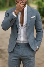 Pure Linen Gentleman Suit – Luchtig & Stijlvol Linnen Herenpak voor Zomer en Voorjaar