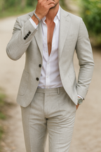 Pure Linen Gentleman Suit – Luchtig & Stijlvol Linnen Herenpak voor Zomer en Voorjaar