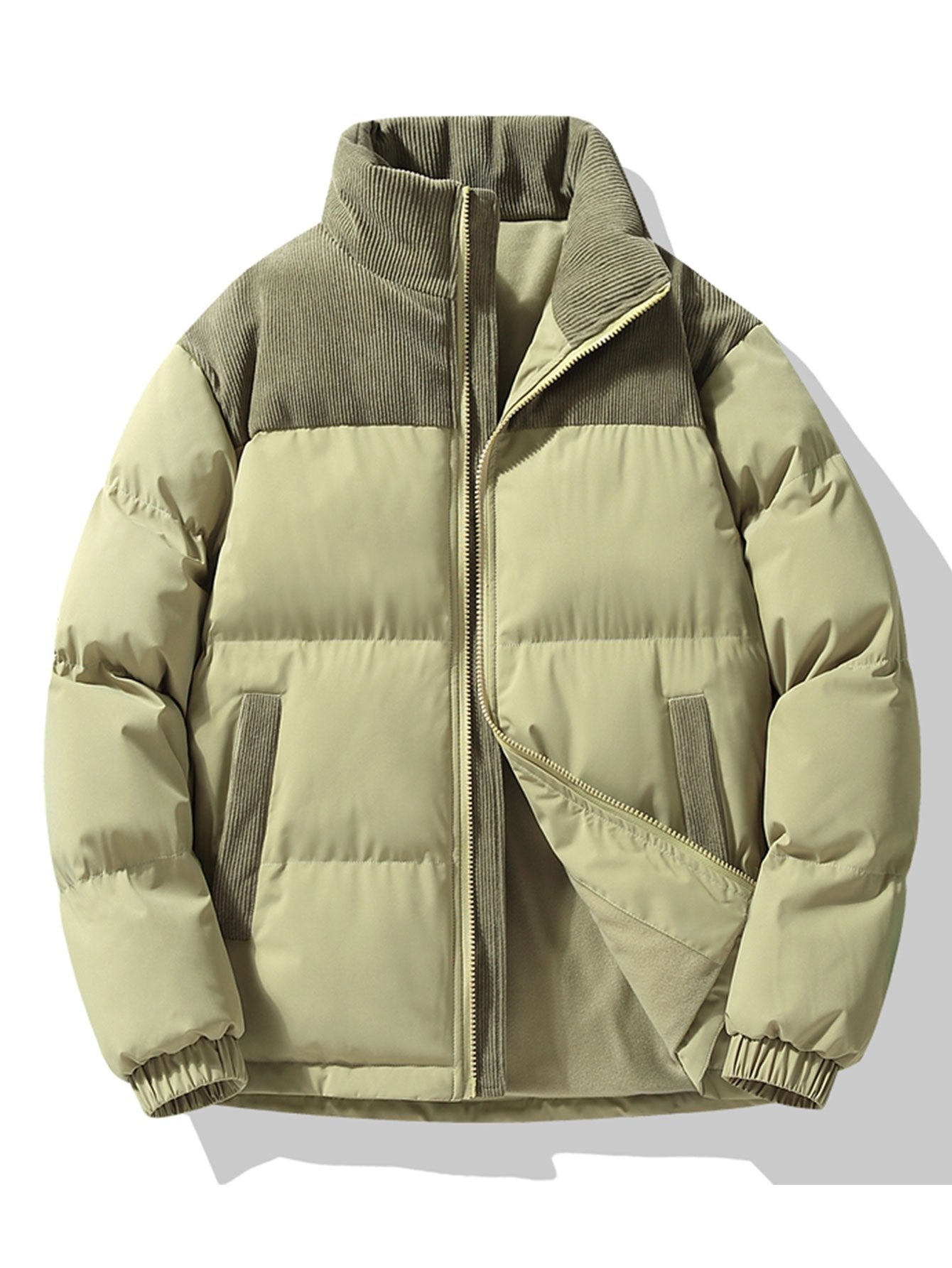 Orfeo Corduroy Patchwork Heren Puffer - Hip-Length | Mokum Alef