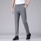 Zakelijke heren stretch pantalon met moderne pasvorm en comfortabel design van Mokum Alef