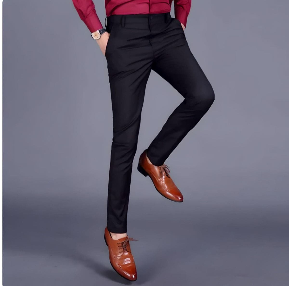 MetroStretch Classic Trousers – herrebukser med høy midje med stretch og klassisk design