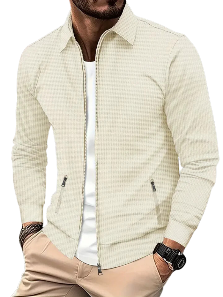 Urban Zip Overshirt – modern heren overshirt met ritssluiting, ideale tussenlaag voor casual en smart-casual outfits
